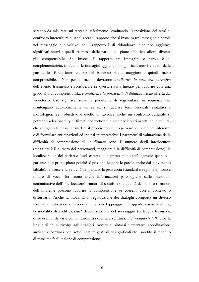 Anteprima della tesi: Didattica dell'italiano a bambini stranieri: il progetto Laposs, Pagina 6