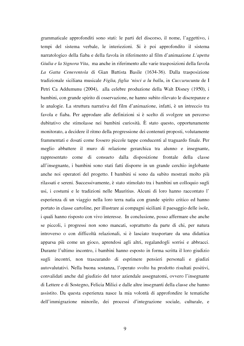 Anteprima della tesi: Didattica dell'italiano a bambini stranieri: il progetto Laposs, Pagina 9