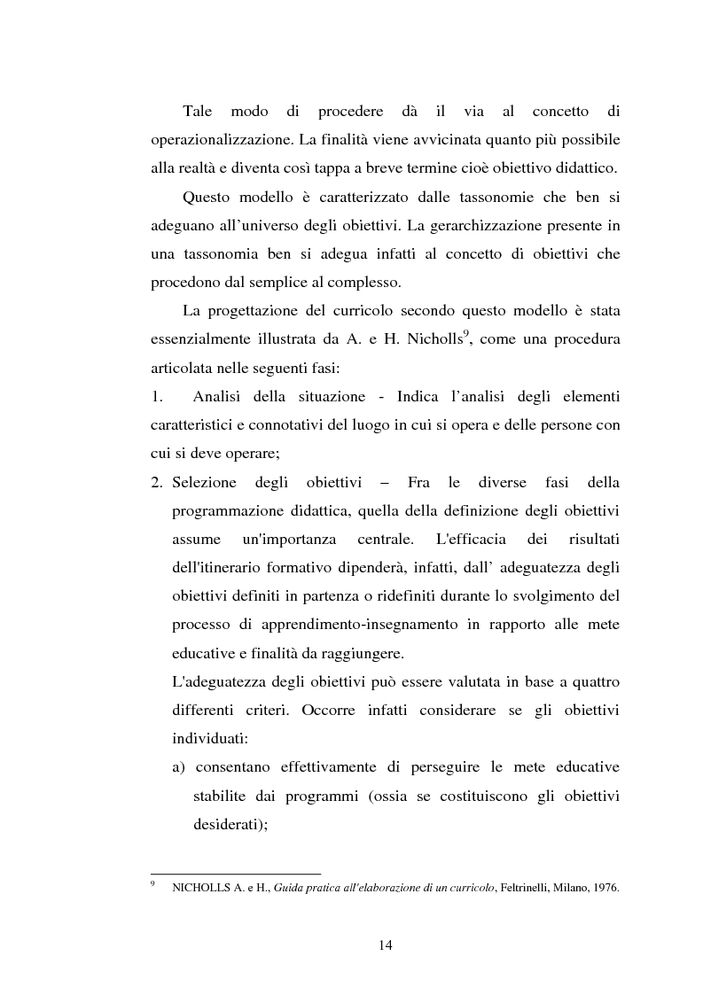 Anteprima della tesi: Le unità di apprendimento e il portfolio nell'ottica dei modelli di programmazione, Pagina 11