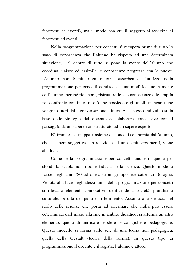 Anteprima della tesi: Le unità di apprendimento e il portfolio nell'ottica dei modelli di programmazione, Pagina 15