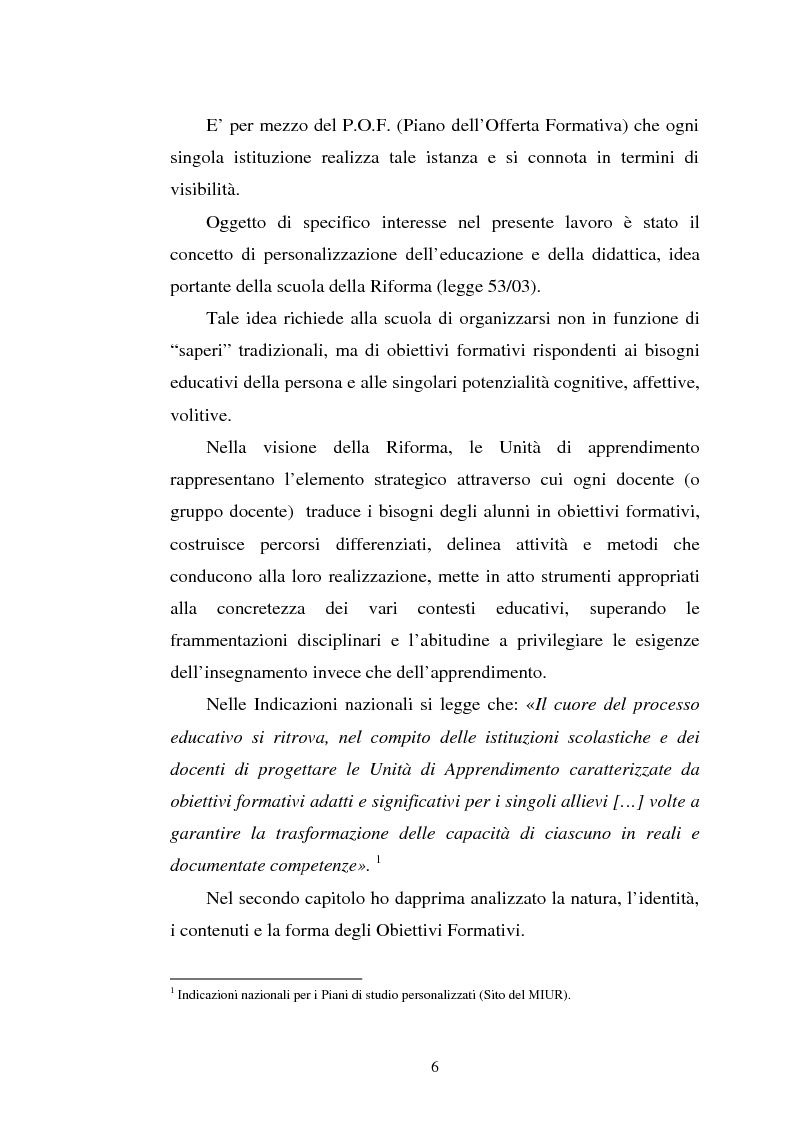 Anteprima della tesi: Le unità di apprendimento e il portfolio nell'ottica dei modelli di programmazione, Pagina 3