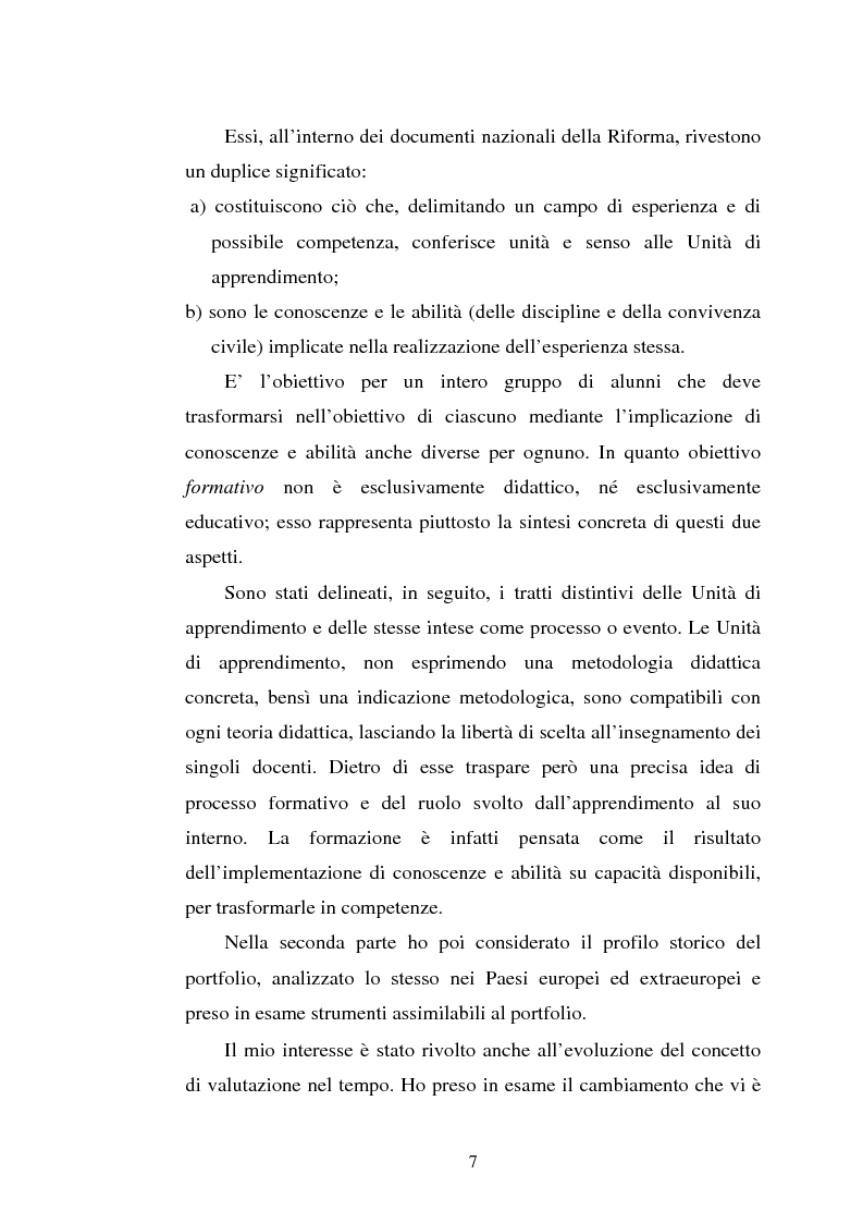 Anteprima della tesi: Le unità di apprendimento e il portfolio nell'ottica dei modelli di programmazione, Pagina 4