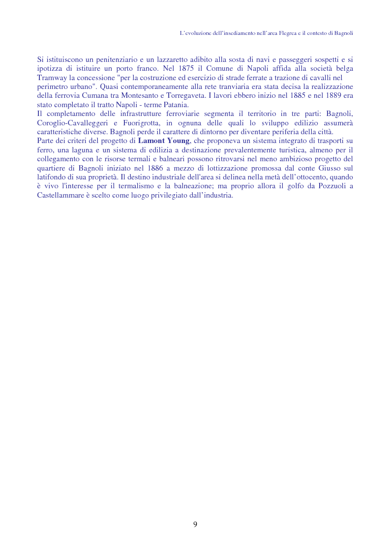 Anteprima della tesi: Il ‘quartiere operaio’ di Bagnoli. Analisi, valutazione della trasformazione urbana e una proposta di scenario progettuale., Pagina 7