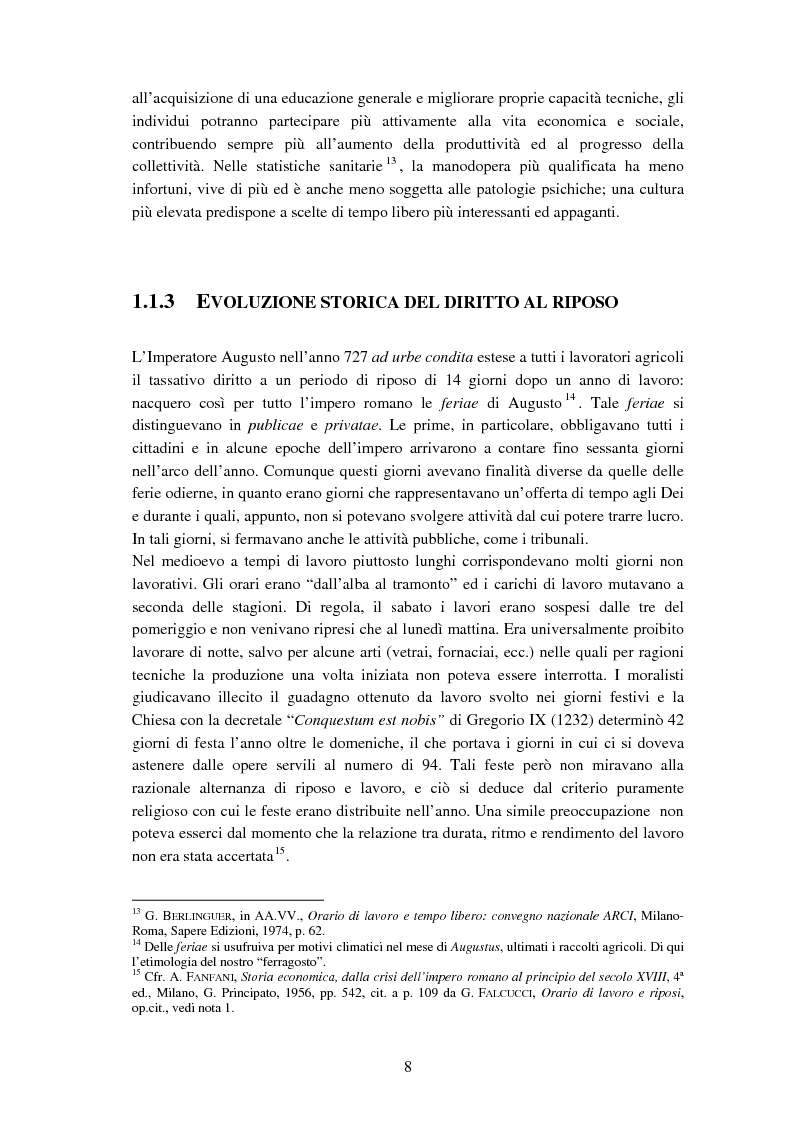 Anteprima della tesi: La disciplina delle ferie alla luce delle recenti novità legislative, Pagina 6