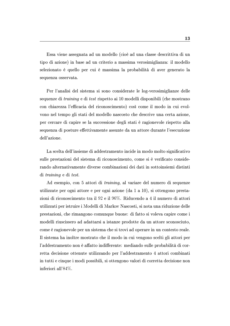 Anteprima della tesi: Ricostruzione tridimensionale di azioni e Riconoscimento mediante Modelli di Markov Nascosti, Pagina 9