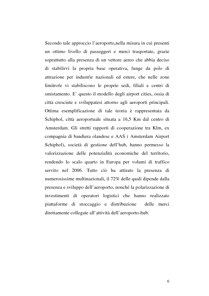 Anteprima della tesi: Interazione strategica tra compagnia aerea ed aeroporto "hub": il caso italiano, Pagina 6