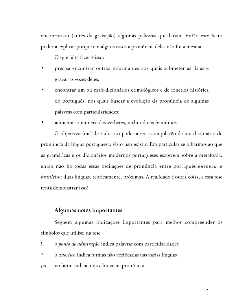 Anteprima della tesi: Aspectos do Vocalismo no Português Europeu, Pagina 2