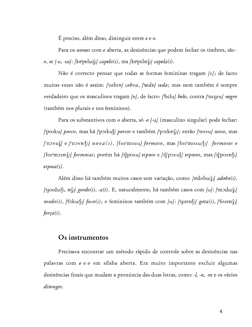 Anteprima della tesi: Aspectos do Vocalismo no Português Europeu, Pagina 4
