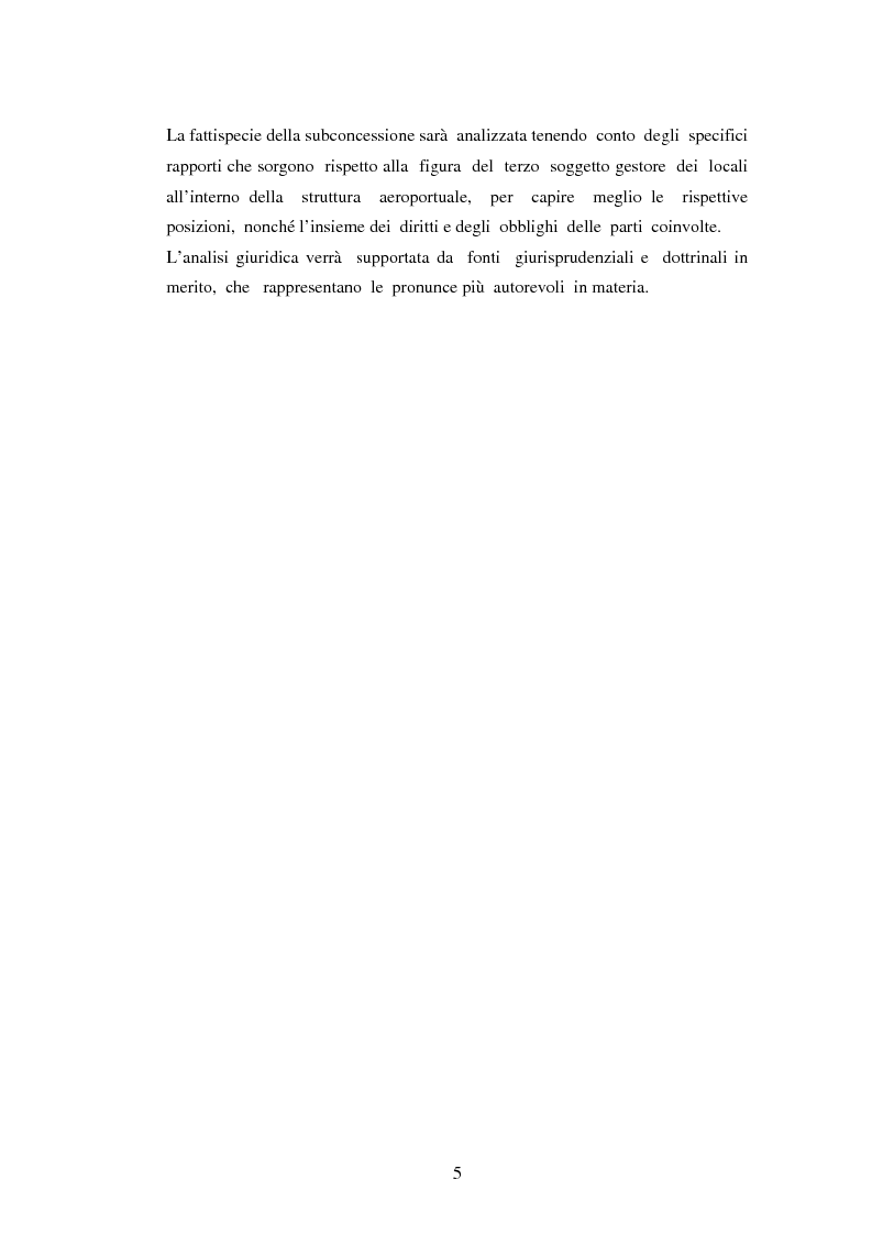 Anteprima della tesi: Gli spazi commerciali in aeroporto e l'affidamento a terzi in subconcessione, Pagina 5