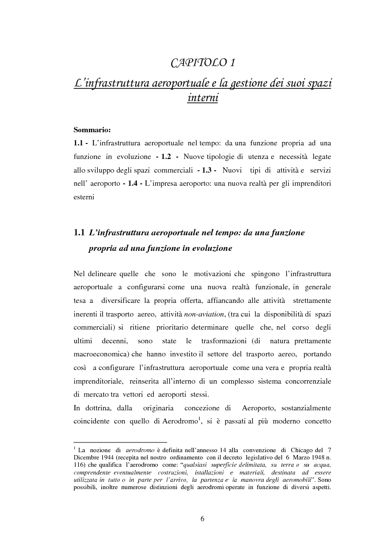 Anteprima della tesi: Gli spazi commerciali in aeroporto e l'affidamento a terzi in subconcessione, Pagina 6