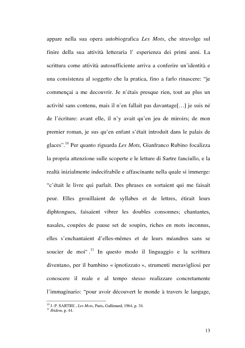 Anteprima della tesi: Teoria e pratica del confronto letterario nell'opera di Jean-Paul Sartre, Pagina 10
