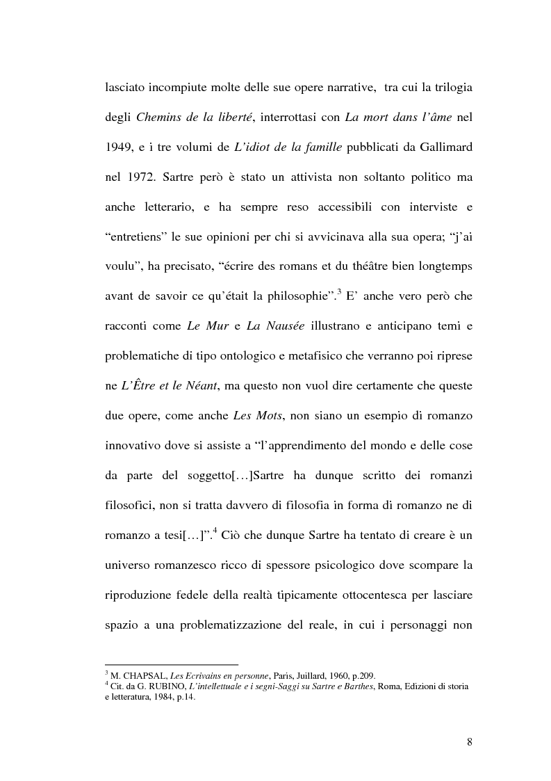 Anteprima della tesi: Teoria e pratica del confronto letterario nell'opera di Jean-Paul Sartre, Pagina 5