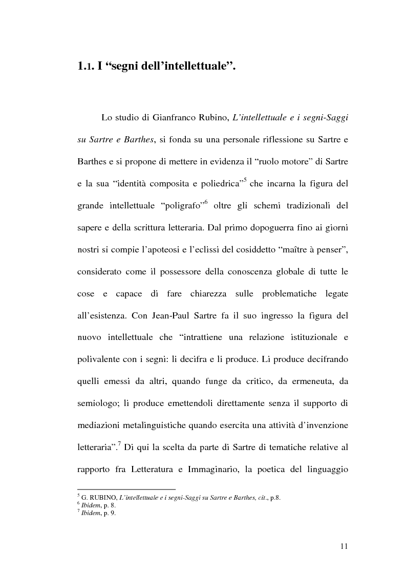 Anteprima della tesi: Teoria e pratica del confronto letterario nell'opera di Jean-Paul Sartre, Pagina 8