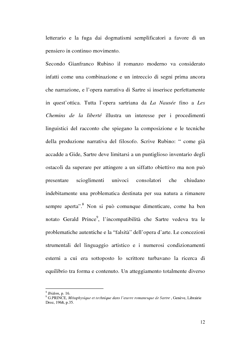 Anteprima della tesi: Teoria e pratica del confronto letterario nell'opera di Jean-Paul Sartre, Pagina 9