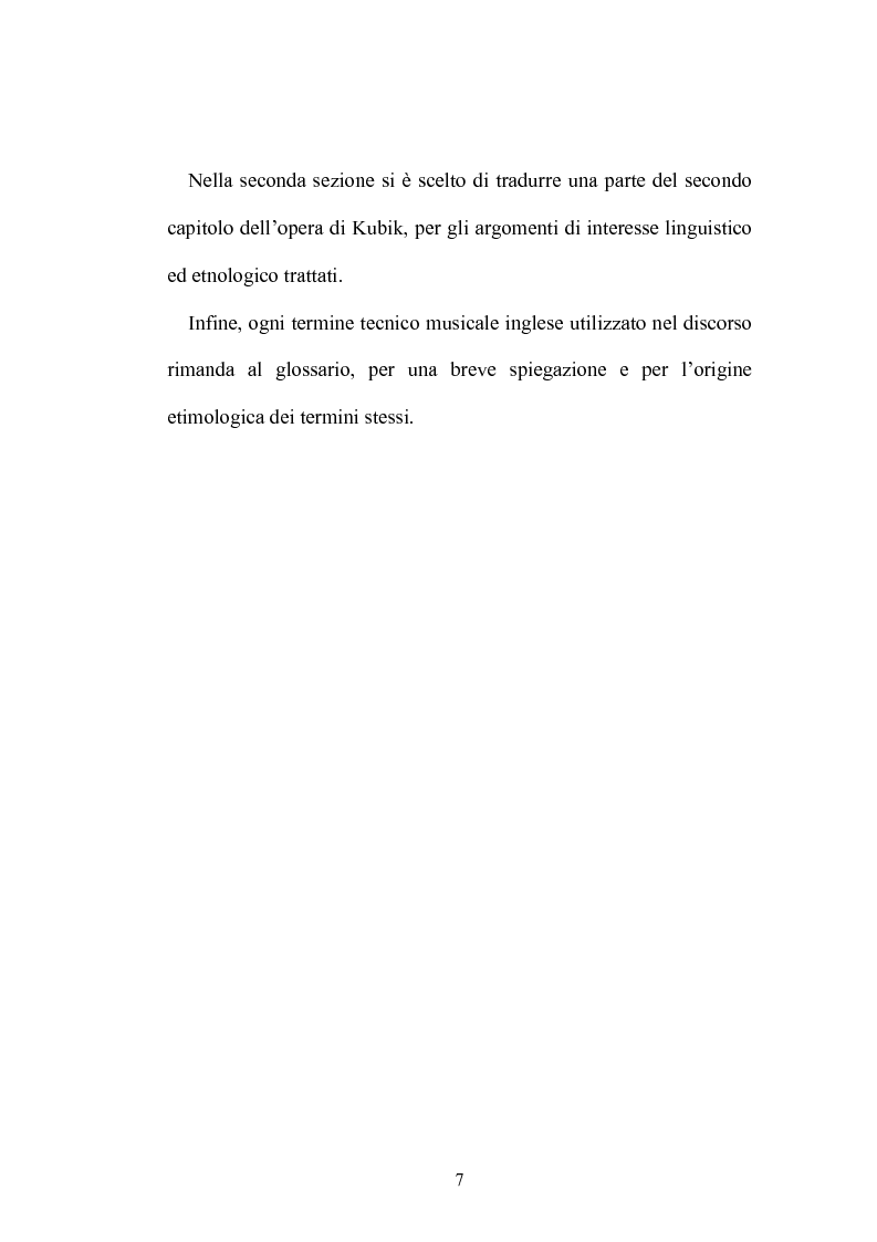 Anteprima della tesi: Gerhard Kubik ''Africa and the Blues'' (1999): presentazione del testo e saggio di traduzione, Pagina 6