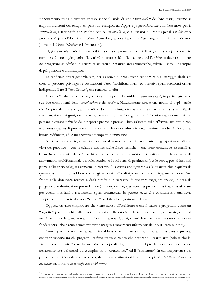 Anteprima della tesi: L'architettura teatrale all'alba del nuovo millennio: le linee ispiratrici, le direzioni evolutive, il rapporto con il contesto urbano, Pagina 2