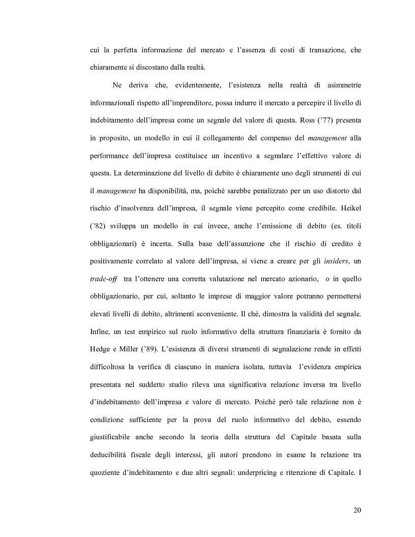 Estratto dalla tesi: Modelli teorici e analisi empiriche sulle Ipo: il caso italiano