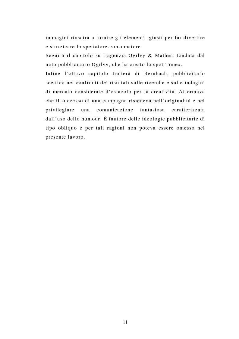 Anteprima della tesi: Lo humour nella pubblicità inglese. Analisi semiotica degli spot Guinness, Timex e Daz, Pagina 3