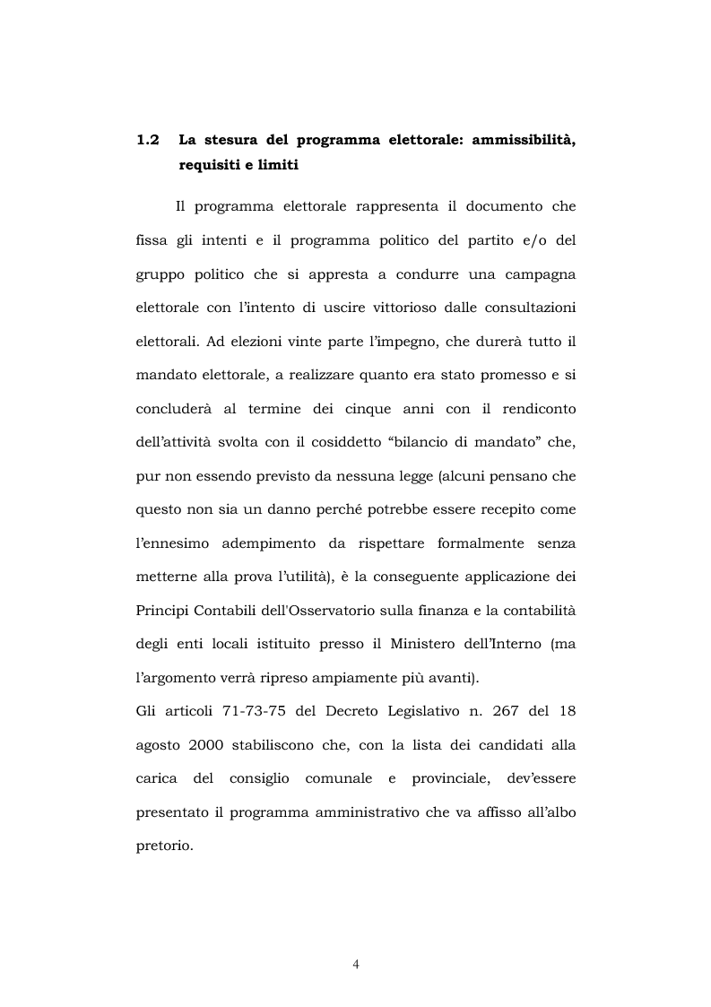 Anteprima della tesi: L'azione strategica degli enti locali: dal programma elettorale al piano esecutivo di gestione, Pagina 6