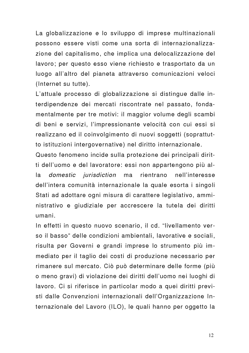 Anteprima della tesi: L'azione della WTO nella tutela dei diritti dei lavoratori. In particolare, il caso della Cina., Pagina 7