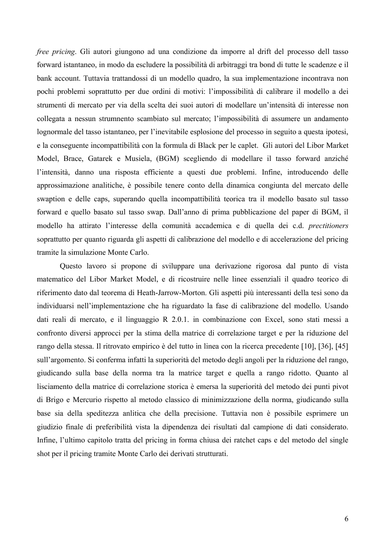 Anteprima della tesi: Il Libor Market Model: aspetti teorici e applicazioni al pricining dei derivati sul tasso d'interesse, Pagina 2