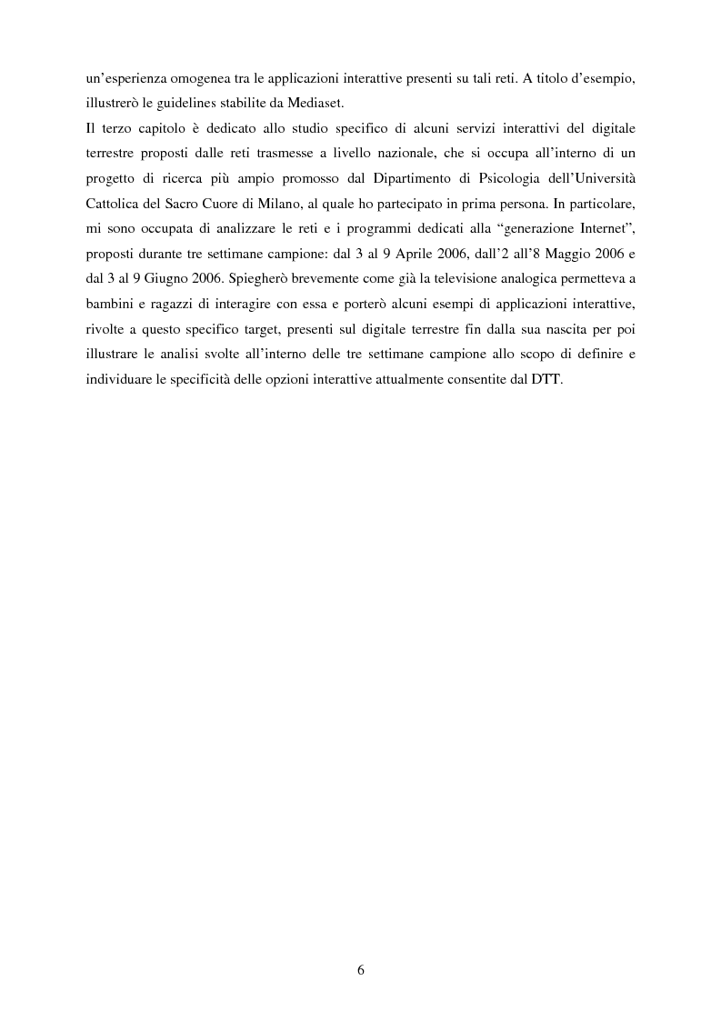 Anteprima della tesi: L'infanzia del digitale terrestre e la generazione internet. Analisi di applicazioni interattive per bambini e ragazzi, Pagina 2