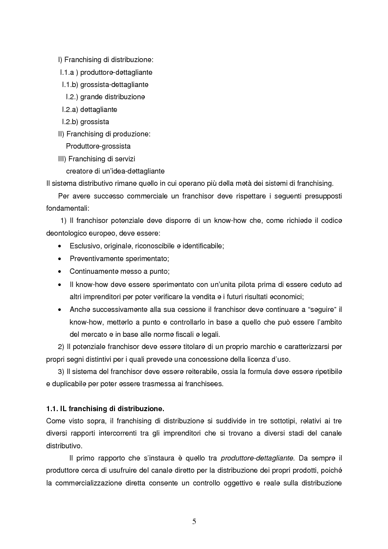 Anteprima della tesi: I sistemi di pianificazione e controllo negli accordi di Franchising, Pagina 3