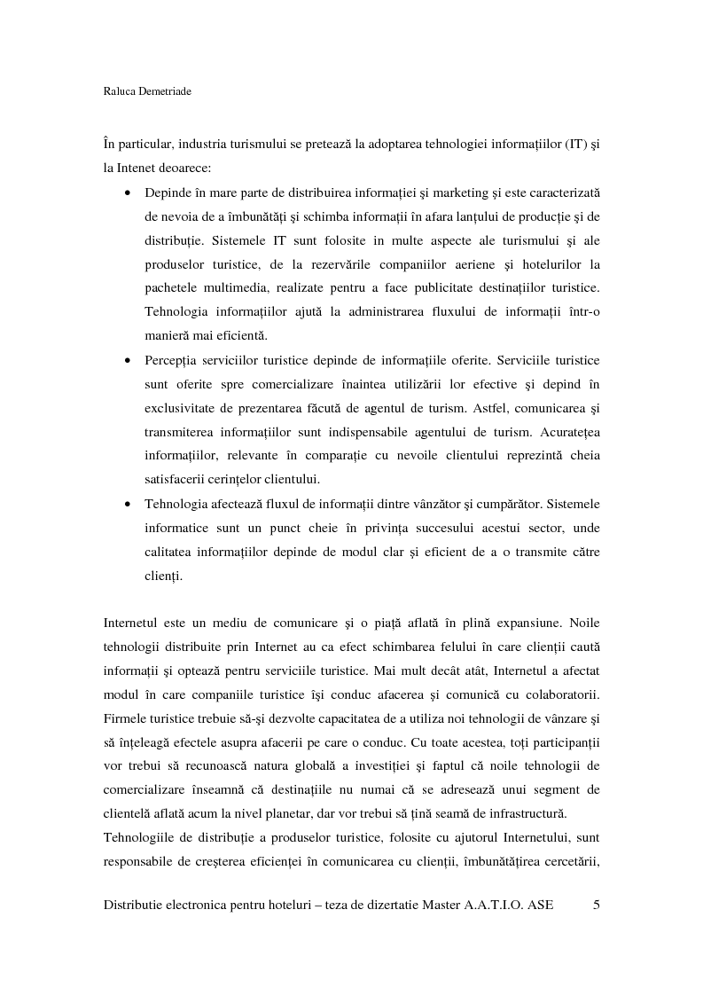 Anteprima della tesi: Distributie electronica pentru hoteluri, Pagina 4