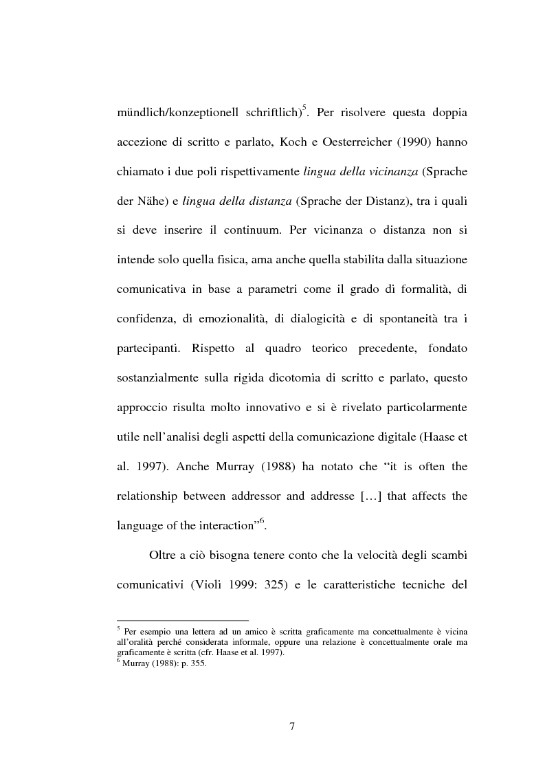 Anteprima della tesi: La posta elettronica tra oralità e scrittura, Pagina 5