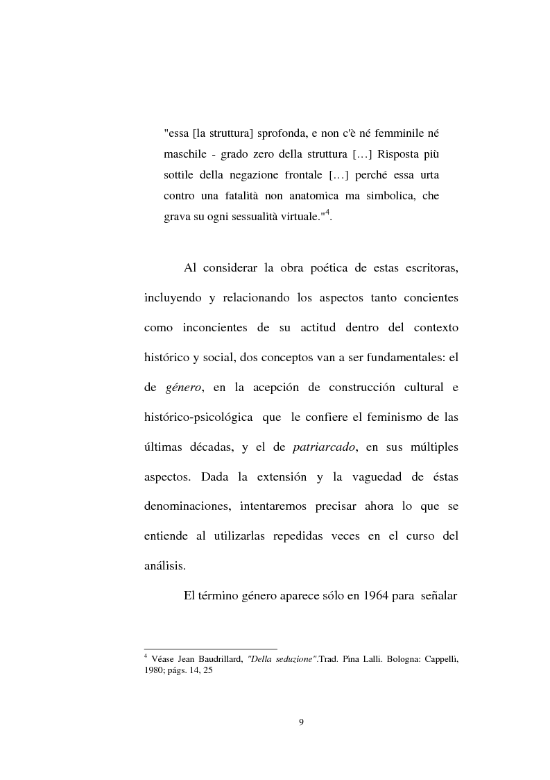 Anteprima della tesi: "Versos de carne y sombra": poesía femenina española 1970-2000, Pagina 6