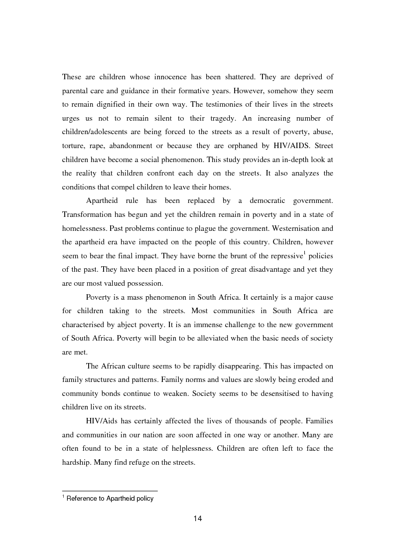 Anteprima della tesi: The phenomenon of street children, Pagina 3