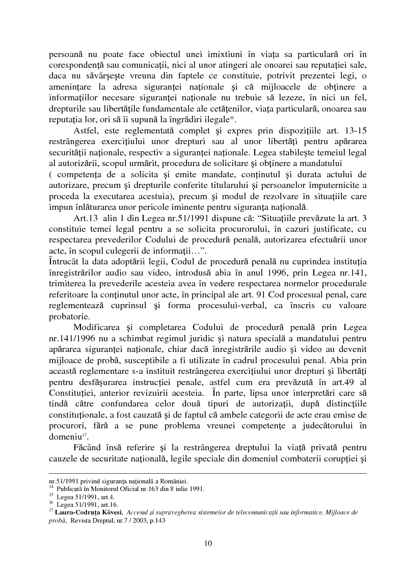 Anteprima della tesi: Incalcarea dreptului la viata privata prin interceptarea de imagini si sunete, Pagina 6
