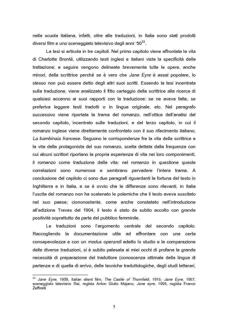 Anteprima della tesi: La fortuna di Jane Eyre in Italia, Pagina 2