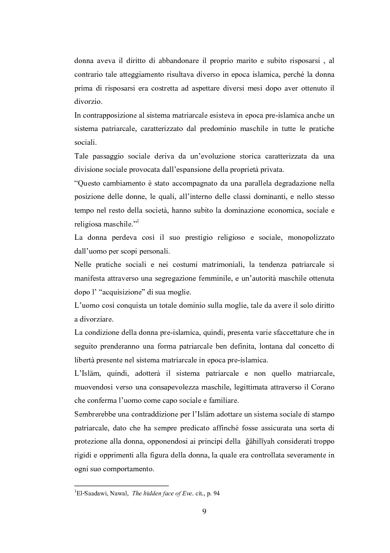 Anteprima della tesi: Donne, proprietà e lavoro nel contesto arabo-islamico. Caso studio Arabia Saudita e Yemen, Pagina 8
