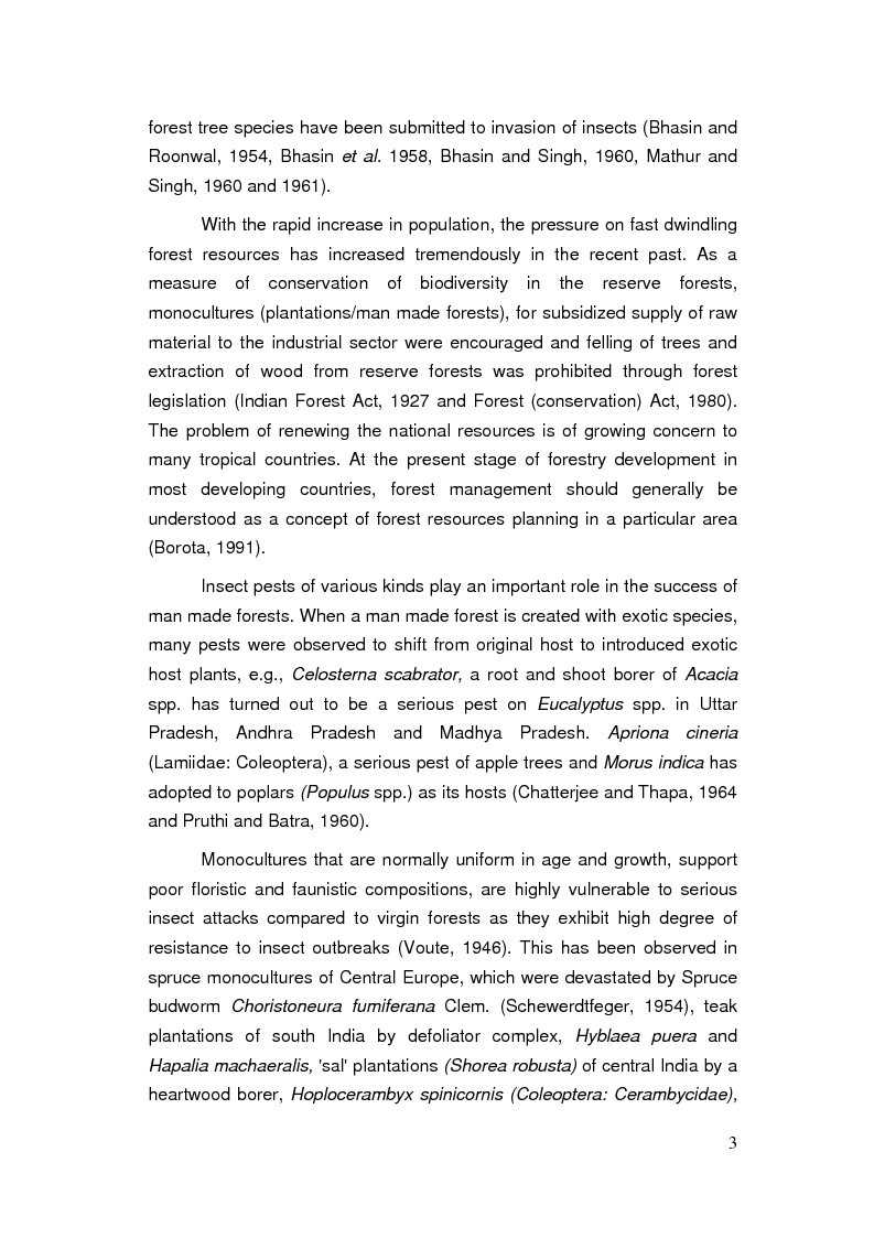 Anteprima della tesi: Studies on the bionomics of Eligma narcissus Cramer (Lepidoptera: Noctuidae), A defoliator of forest tree, Ailanthus excelsa Roxburgh, Pagina 3