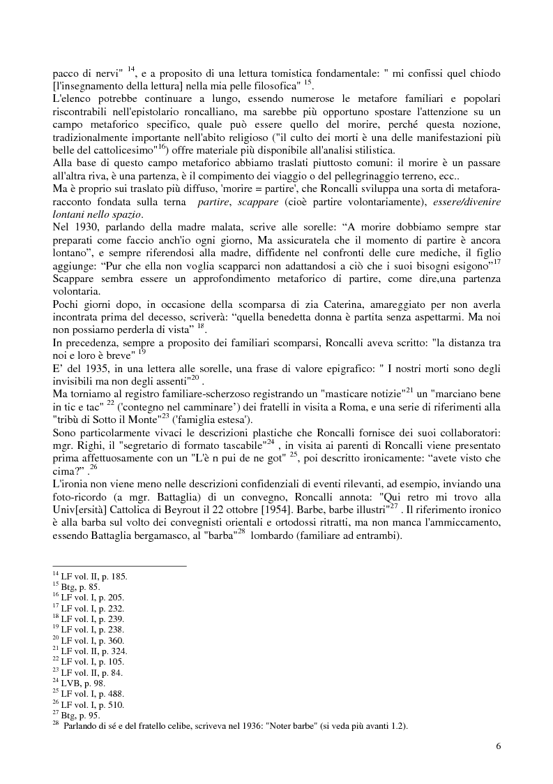 Anteprima della tesi: Analisi diacronica sul lessico di A.G.Roncalli / Giovanni XXIII, Pagina 5