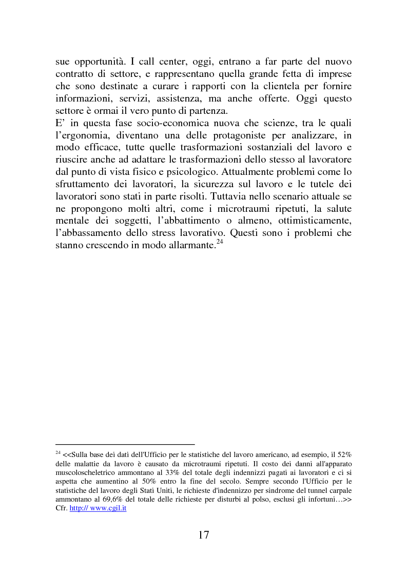 Anteprima della tesi: Il fattore umano nei call center, Pagina 14