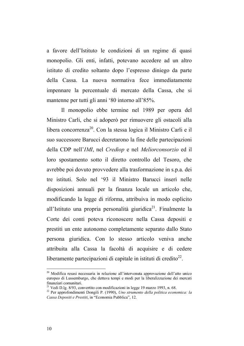 Anteprima della tesi: Cassa Depositi e Prestiti, Poste Italiane e la Finanza Pubblica, Pagina 10