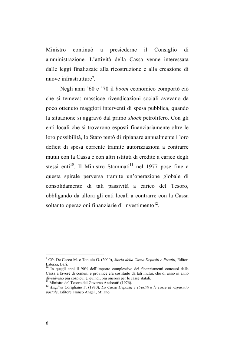 Anteprima della tesi: Cassa Depositi e Prestiti, Poste Italiane e la Finanza Pubblica, Pagina 6