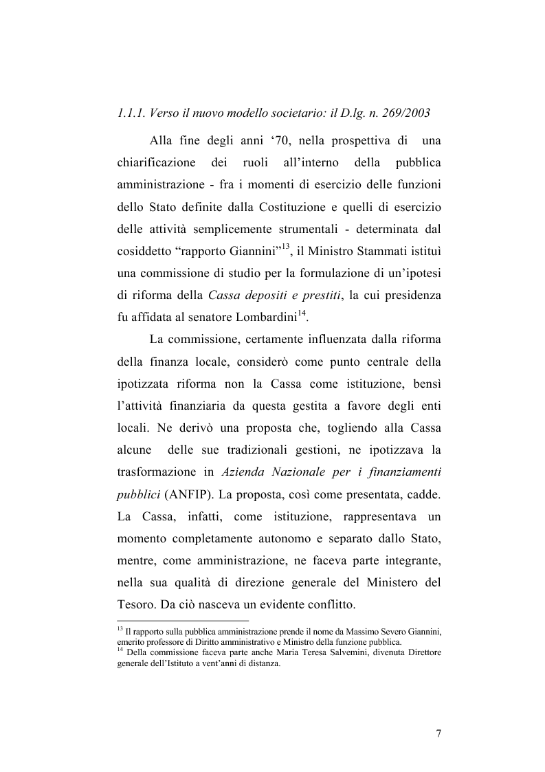 Anteprima della tesi: Cassa Depositi e Prestiti, Poste Italiane e la Finanza Pubblica, Pagina 7