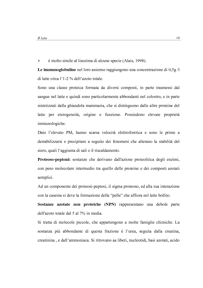 Anteprima della tesi: Produzione di latte in bovine podoliche: caratteristiche quanti-qualitative e attitudine alla trasformazione, Pagina 10