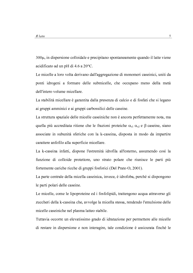 Anteprima della tesi: Produzione di latte in bovine podoliche: caratteristiche quanti-qualitative e attitudine alla trasformazione, Pagina 5