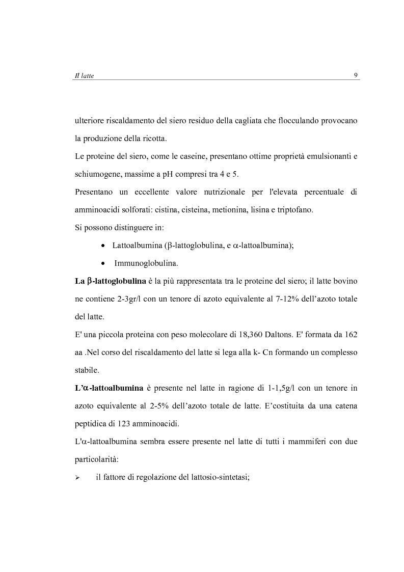 Anteprima della tesi: Produzione di latte in bovine podoliche: caratteristiche quanti-qualitative e attitudine alla trasformazione, Pagina 9