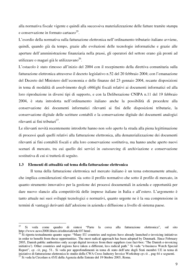 Anteprima della tesi: Il fenomeno della fatturazione elettronica, Pagina 6