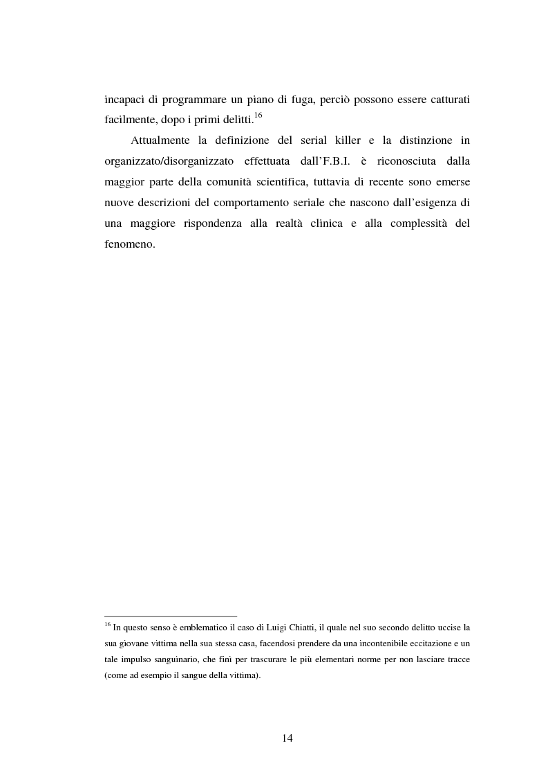 Anteprima della tesi: La figura del serial killer: aspetti della psicosessualità deviata, Pagina 11