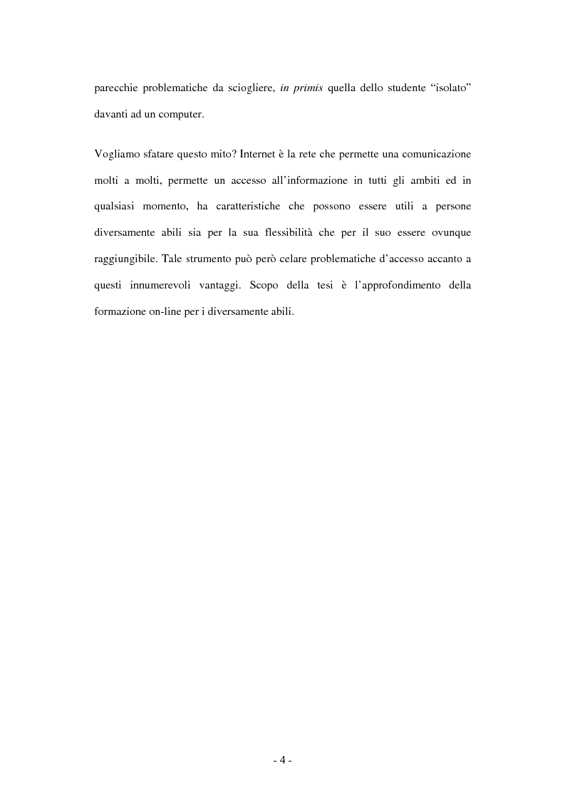 Anteprima della tesi: E-Learning senza frontiere - E-learning e Formazione a distanza per alunni disabili, Pagina 2