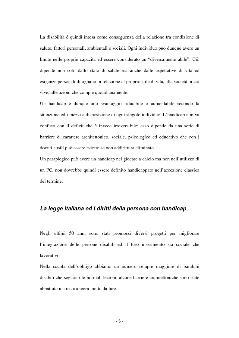 Anteprima della tesi: E-Learning senza frontiere - E-learning e Formazione a distanza per alunni disabili, Pagina 6
