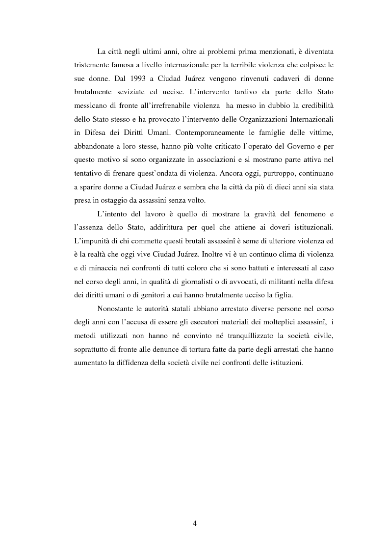 Anteprima della tesi: Ciudad Juárez: maquila, lavoro femminile e violenza negli ultimi decenni, Pagina 2