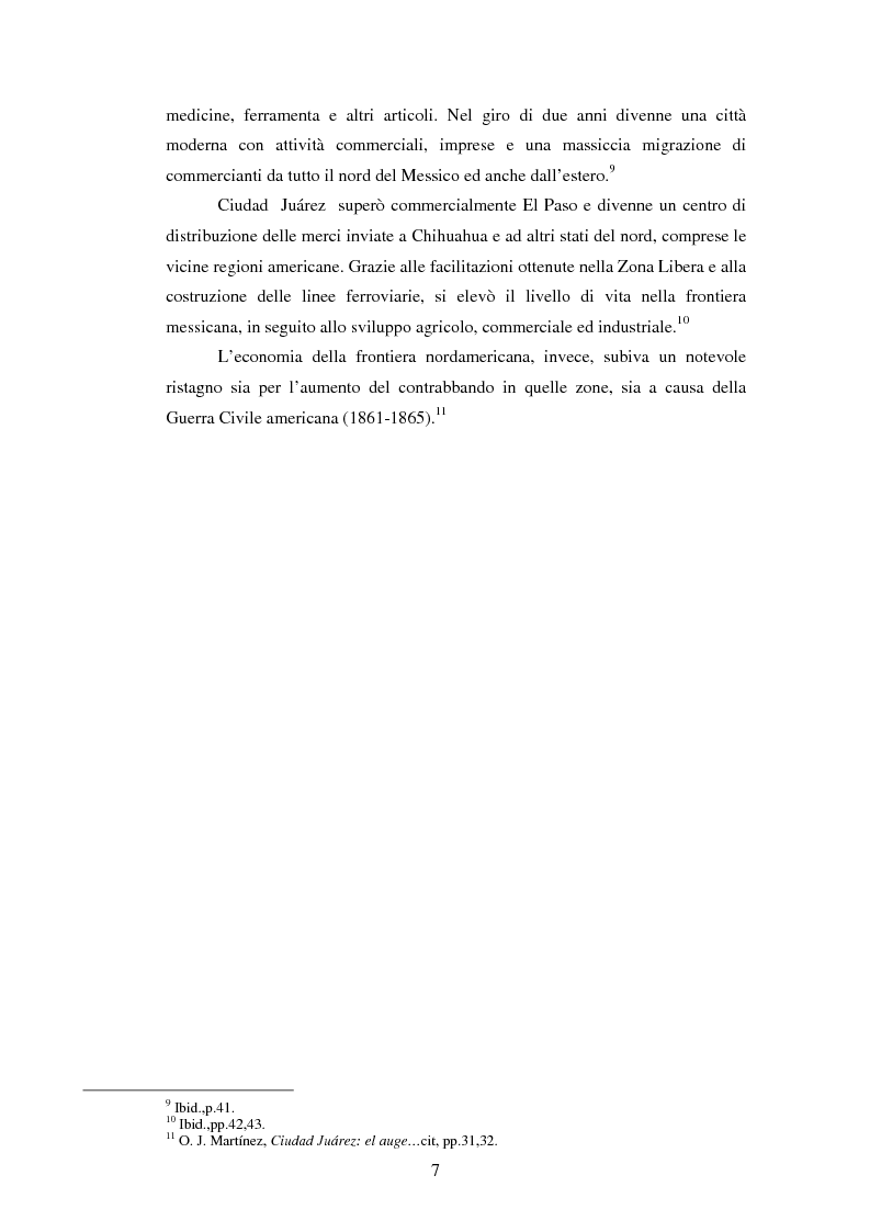 Anteprima della tesi: Ciudad Juárez: maquila, lavoro femminile e violenza negli ultimi decenni, Pagina 5