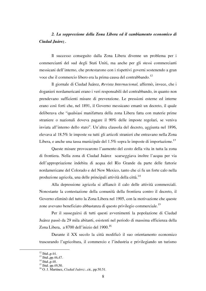 Anteprima della tesi: Ciudad Juárez: maquila, lavoro femminile e violenza negli ultimi decenni, Pagina 6